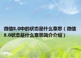 微信8.0中的状态是什么意思（微信8.0状态是什么意思简介介绍）