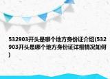 532903开头是哪个地方身份证介绍(532903开头是哪个地方身份证详细情况如何)