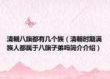 清朝八旗都有几个族（清朝时期满族人都属于八旗子弟吗简介介绍）