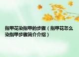 指甲花染指甲的步骤（指甲花怎么染指甲步骤简介介绍）