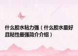 什么胶水粘力强（什么胶水最好且粘性最强简介介绍）