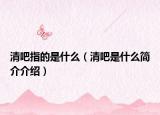 清吧指的是什么（清吧是什么简介介绍）