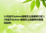 11对战平台dota(视频怎么观看啊介绍 11对战平台dota 视频怎么观看啊详细情况如何)