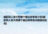 暗影和人类火枪哪个输出效率高介绍(暗影和人类火枪哪个输出效率高详细情况如何)