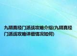九阴真经门派战攻略介绍(九阴真经门派战攻略详细情况如何)
