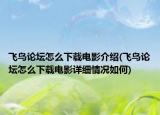 飞鸟论坛怎么下载电影介绍(飞鸟论坛怎么下载电影详细情况如何)