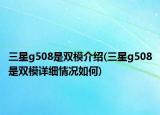 三星g508是双模介绍(三星g508是双模详细情况如何)