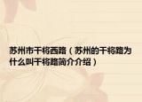 苏州市干将西路（苏州的干将路为什么叫干将路简介介绍）