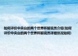 如何评价中央台的两个世界杯解说员介绍(如何评价中央台的两个世界杯解说员详细情况如何)