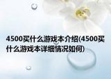 4500买什么游戏本介绍(4500买什么游戏本详细情况如何)