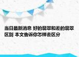 当日最新消息 好的翡翠和差的翡翠区别 本文告诉你怎样去区分