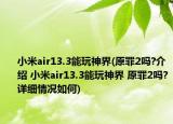 小米air13.3能玩神界(原罪2吗?介绍 小米air13.3能玩神界 原罪2吗?详细情况如何)