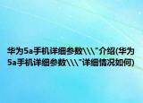 华为5a手机详细参数\
