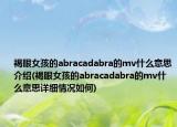 褐眼女孩的abracadabra的mv什么意思介绍(褐眼女孩的abracadabra的mv什么意思详细情况如何)