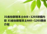 31省份新增本土648+1203详细内容 31省份新增本土648+1203具体介绍