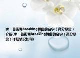 求一首街舞breaking舞曲的名字（高分悬赏）介绍(求一首街舞breaking舞曲的名字（高分悬赏）详细情况如何)