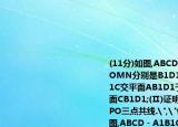 (11分)如图,ABCD﹣A1B1C1D1是正方体,OMN分别是B1D1AB1AD1的中点,直线A1C交平面AB1D1于点P.(Ⅰ)证明:MN∥平面CB1D1;(Ⅱ)证明:①APOC四点共面;②APO三点共线.