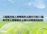 三国英杰传人物等级怎么提升介绍(三国英杰传人物等级怎么提升详细情况如何)