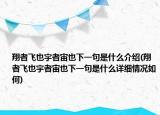 翔者飞也宇者宙也下一句是什么介绍(翔者飞也宇者宙也下一句是什么详细情况如何)