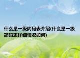 什么是一级简码表介绍(什么是一级简码表详细情况如何)