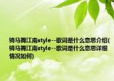 骑马舞江南style--歌词是什么意思介绍(骑马舞江南style--歌词是什么意思详细情况如何)