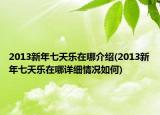 2013新年七天乐在哪介绍(2013新年七天乐在哪详细情况如何)