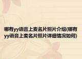 哪有yy语音上麦名片照片介绍(哪有yy语音上麦名片照片详细情况如何)