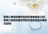 爱情公寓里的唐悠悠的扮演者是谁介绍(爱情公寓里的唐悠悠的扮演者是谁详细情况如何)