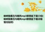 唢呐独奏百鸟朝凤mp3那里能下载介绍(唢呐独奏百鸟朝凤mp3那里能下载详细情况如何)
