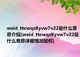wxid_ttcwqz8yvw7v22是什么意思介绍(wxid_ttcwqz8yvw7v22是什么意思详细情况如何)