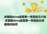 求英剧skins皮囊第一季百度云介绍 求英剧skins皮囊第一季百度云详细情况如何