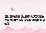 当日最新消息 浙江致7死火灾现场火苗蹿出数米高 现场视频看着太可怕了