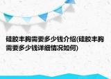 硅胶丰胸需要多少钱介绍(硅胶丰胸需要多少钱详细情况如何)