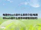 电路中buck是什么意思介绍(电路中buck是什么意思详细情况如何)