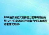 DNF拍卖场能买到的智力宝珠有哪些介绍(DNF拍卖场能买到的智力宝珠有哪些详细情况如何)