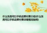什么东西可以手机话费付费介绍(什么东西可以手机话费付费详细情况如何)