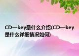 CD—key是什么介绍(CD—key是什么详细情况如何)