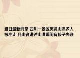 当日最新消息 四川一景区突发山洪多人被冲走 目击者讲述山洪瞬间有孩子失联