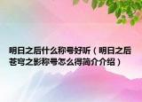 明日之后什么称号好听（明日之后苍穹之影称号怎么得简介介绍）