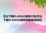 怎么下载FLASH小游戏介绍(怎么下载FLASH小游戏详细情况如何)
