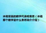 冰箱里面的数字代表啥意思（冰箱那个数字是什么意思简介介绍）