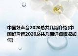 中国好声音2020总共几期介绍(中国好声音2020总共几期详细情况如何)