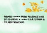有谁知道.x(router 软路由 无法登陆.是怎么回事介绍 有谁知道.x router 软路由 无法登陆.是怎么回事详细情况如何)