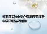 博罗县实验中学介绍(博罗县实验中学详细情况如何)