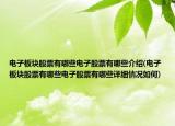 电子板块股票有哪些电子股票有哪些介绍(电子板块股票有哪些电子股票有哪些详细情况如何)