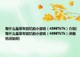 有什么是童年回忆的小游戏（43997k7k）介绍(有什么是童年回忆的小游戏（43997k7k）详细情况如何)