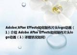 Adobe(After Effects如何制作片头logo动画（1）介绍 Adobe After Effects如何制作片头logo动画（1）详细情况如何)