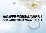 余额宝中的体验金能正常消费吗（余额宝体验金能消费吗简介介绍）