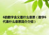 6的数字含义是什么意思（数字6代表什么意思简介介绍）