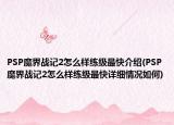 PSP魔界战记2怎么样练级最快介绍(PSP魔界战记2怎么样练级最快详细情况如何)